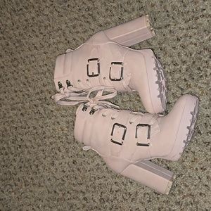 High Rise Bootie . Blush Pink "Analisa" Just Fab